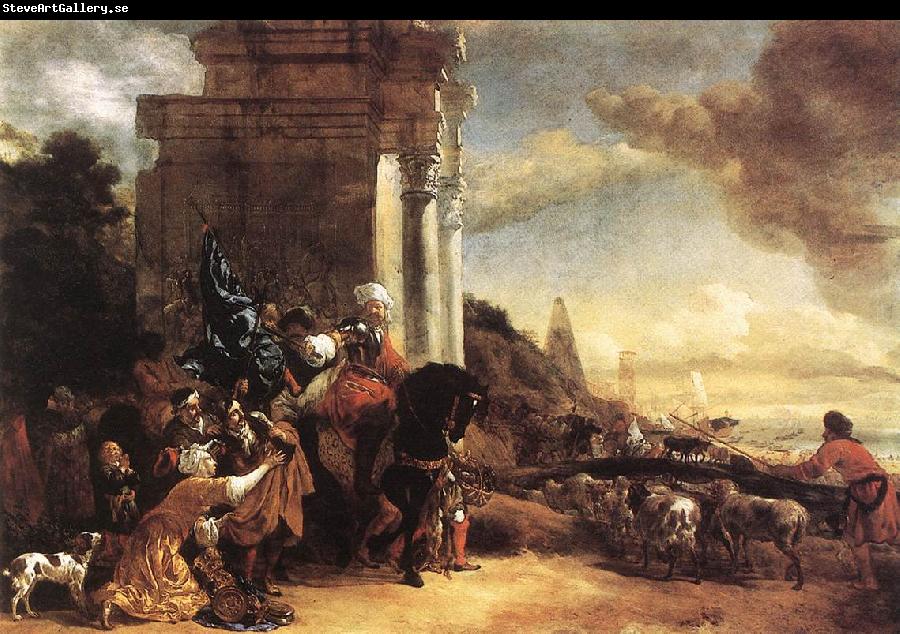 POELENBURGH, Cornelis van Departure of an Oriental Entourage f